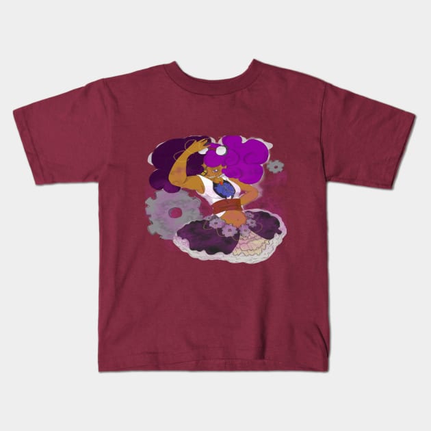 Steampunk Girl Kids T-Shirt by SketchMaster